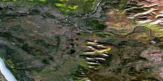 Blackwater River Satellite Map 095O13 at 1:50,000 scale - National Topographic System of Canada (NTS) - Orthophoto