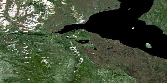 Blackwater Lake Satellite Map 095O14 at 1:50,000 scale - National Topographic System of Canada (NTS) - Orthophoto