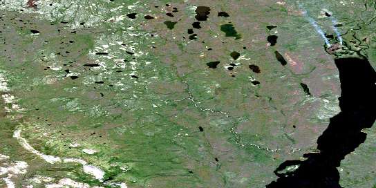 Blackwater Lake North Satellite Map 096B03 at 1:50,000 scale - National Topographic System of Canada (NTS) - Orthophoto