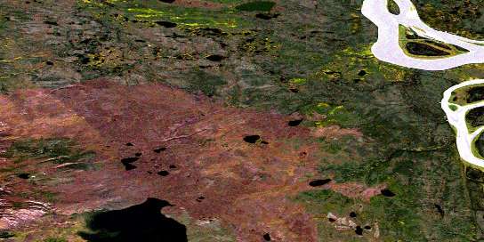 Air photo: Tate Lake Satellite Image map 096C11 at 1:50,000 Scale