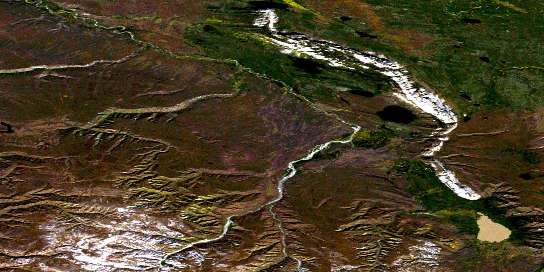 Air photo: Mackay Range Satellite Image map 096C12 at 1:50,000 Scale