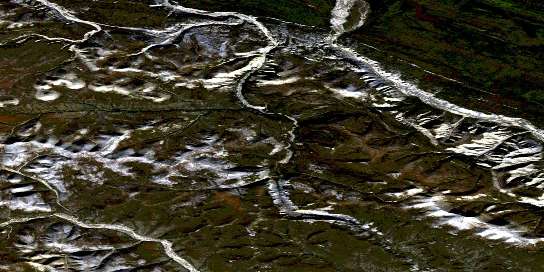 Air photo: Dodo Mountain Satellite Image map 096D14 at 1:50,000 Scale