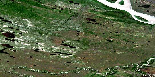 Slater River Satellite Map 096D16 at 1:50,000 scale - National Topographic System of Canada (NTS) - Orthophoto