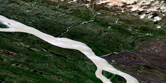 Air photo: Prohibition Creek Satellite Image map 096E01 at 1:50,000 Scale