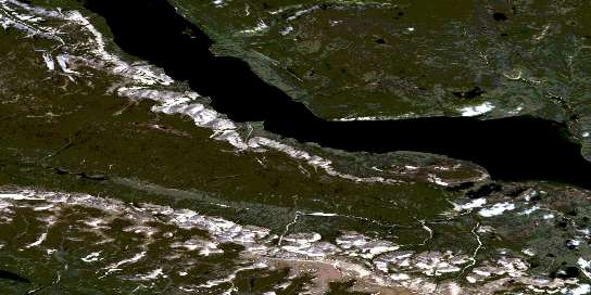 Air photo: Kelly Lake Satellite Image map 096E08 at 1:50,000 Scale