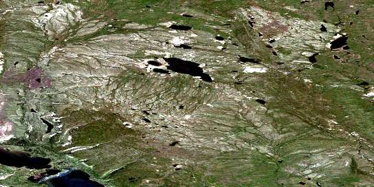 Medzih Lake Satellite Map 096E09 at 1:50,000 scale - National Topographic System of Canada (NTS) - Orthophoto