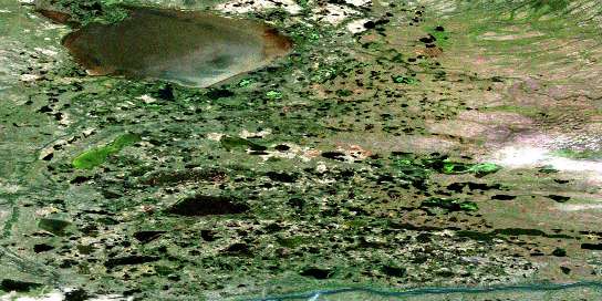 Air photo: Brackett Lake Satellite Image map 096F03 at 1:50,000 Scale
