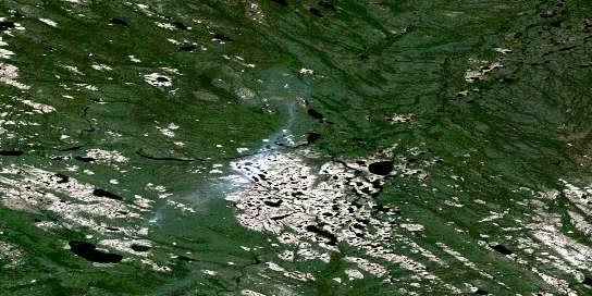 Air photo: Bernard Lake Satellite Image map 096F07 at 1:50,000 Scale