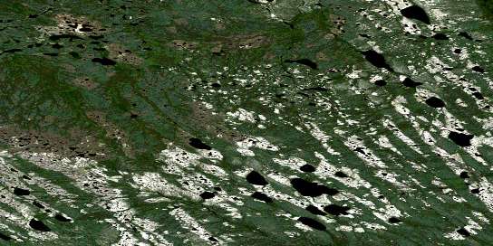 Blondin Lake Satellite Map 096F08 at 1:50,000 scale - National Topographic System of Canada (NTS) - Orthophoto