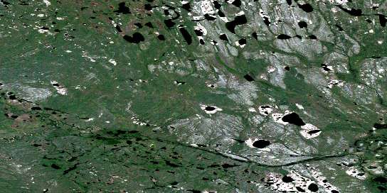 Kenny Lake Satellite Map 096F09 at 1:50,000 scale - National Topographic System of Canada (NTS) - Orthophoto
