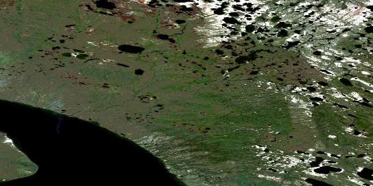 Air photo: Neyele Lake Satellite Image map 096F11 at 1:50,000 Scale