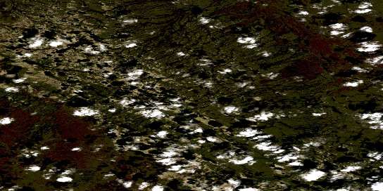 Mendo Lake Satellite Map 096F14 at 1:50,000 scale - National Topographic System of Canada (NTS) - Orthophoto