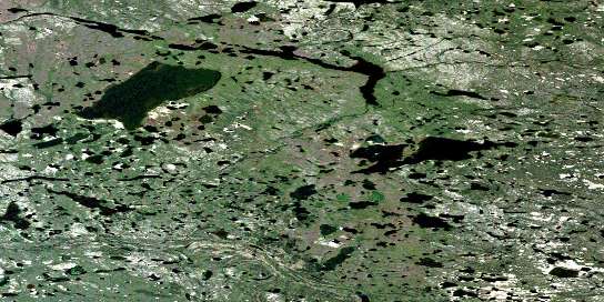 Kekwinatui Lake Satellite Map 096G11 at 1:50,000 scale - National Topographic System of Canada (NTS) - Orthophoto