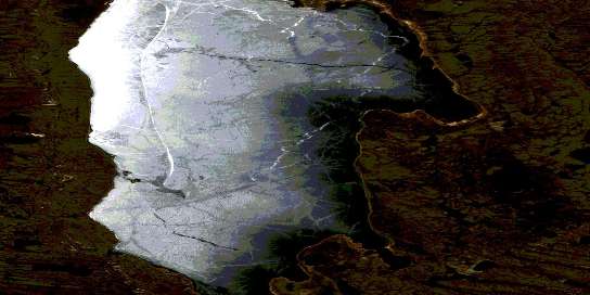Air photo: Lac Belot Satellite Image map 096L16 at 1:50,000 Scale