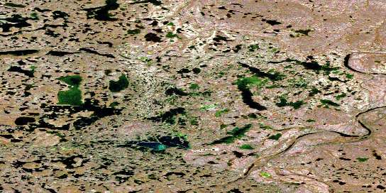 Stopover Lake Satellite Map 096O11 at 1:50,000 scale - National Topographic System of Canada (NTS) - Orthophoto