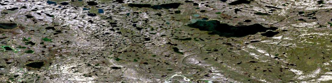 Air photo: Fallaize Lake Satellite Image map 097B16 at 1:50,000 Scale