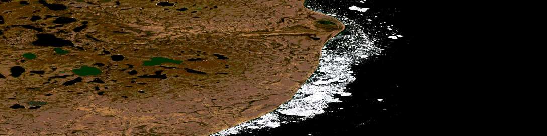 Air photo: Nokaluk River Satellite Image map 097H09 at 1:50,000 Scale