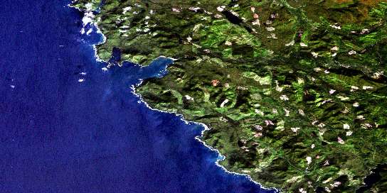 Air photo: San Josef Satellite Image map 102I09 at 1:50,000 Scale