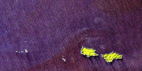 Air photo: Scott Islands Satellite Image map 102I15 at 1:50,000 Scale