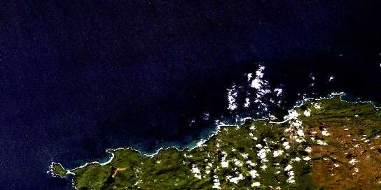 Air photo: Cape Scott Satellite Image map 102I16 at 1:50,000 Scale