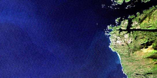 Air photo: Calvert Island Satellite Image map 102P09 at 1:50,000 Scale
