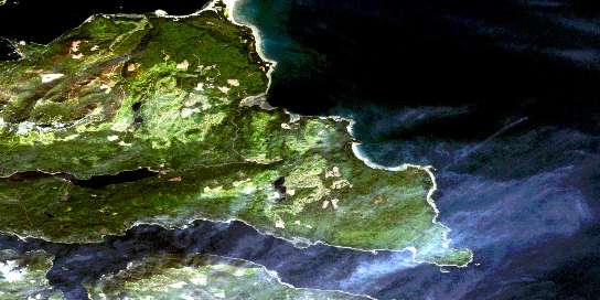 Air photo: Cumshewa Inlet Satellite Image map 103G04 at 1:50,000 Scale