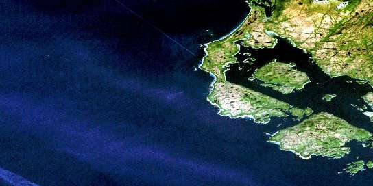 Air photo: Kitkatla Inlet Satellite Image map 103G15 at 1:50,000 Scale