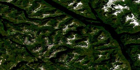 Air photo: Butedale Satellite Image map 103H02 at 1:50,000 Scale