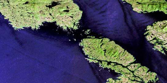 Trutch Island Satellite Map 103H04 at 1:50,000 scale - National Topographic System of Canada (NTS) - Orthophoto