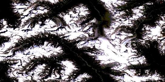 Exstew River Satellite Map 103I11 at 1:50,000 scale - National Topographic System of Canada (NTS) - Orthophoto