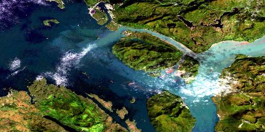 Air photo: Port Edward Satellite Image map 103J01 at 1:50,000 Scale