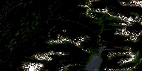 Air photo: Kiteen River Satellite Image map 103P07 at 1:50,000 Scale