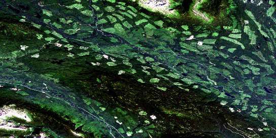 Kispiox River Satellite Map 103P09 at 1:50,000 scale - National Topographic System of Canada (NTS) - Orthophoto