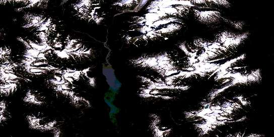 Hastings Arm Satellite Map 103P12 at 1:50,000 scale - National Topographic System of Canada (NTS) - Orthophoto