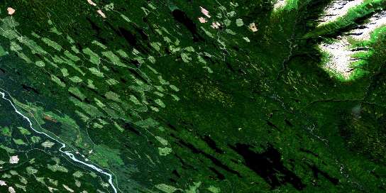 Air photo: Brown Bear Lake Satellite Image map 103P15 at 1:50,000 Scale