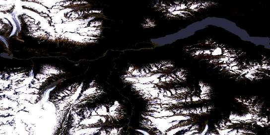 Bowser Lake Satellite Map 104A05 at 1:50,000 scale - National Topographic System of Canada (NTS) - Orthophoto