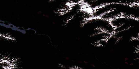 Bell-Irving River Satellite Map 104A06 at 1:50,000 scale - National Topographic System of Canada (NTS) - Orthophoto