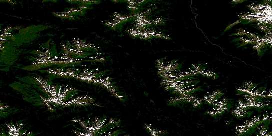 Muskaboo Creek Satellite Map 104A10 at 1:50,000 scale - National Topographic System of Canada (NTS) - Orthophoto