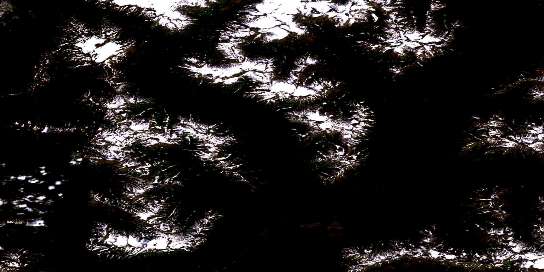 Mount Alger Satellite Map 104A13 at 1:50,000 scale - National Topographic System of Canada (NTS) - Orthophoto