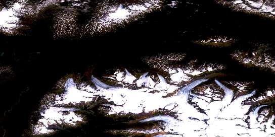 Air photo: John Peaks Satellite Image map 104B09 at 1:50,000 Scale