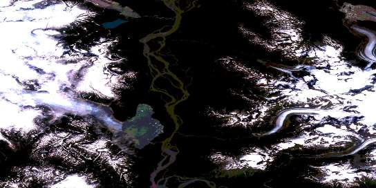 Great Glacier Satellite Map 104B13 at 1:50,000 scale - National Topographic System of Canada (NTS) - Orthophoto