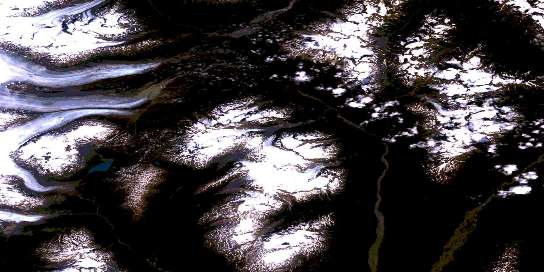 Forrest Kerr Creek Satellite Map 104B15 at 1:50,000 scale - National Topographic System of Canada (NTS) - Orthophoto
