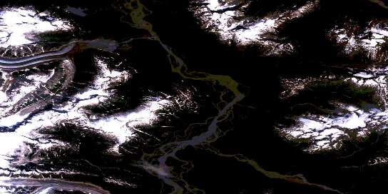 Air photo: Flood Glacier Satellite Image map 104G04 at 1:50,000 Scale