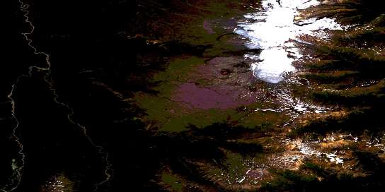 Air photo: Mount Edziza Satellite Image map 104G10 at 1:50,000 Scale