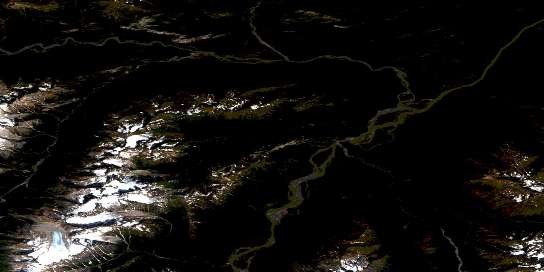 Chutine River Satellite Map 104G12 at 1:50,000 scale - National Topographic System of Canada (NTS) - Orthophoto