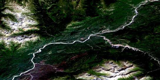 Air photo: Telegraph Creek Satellite Image map 104G14 at 1:50,000 Scale