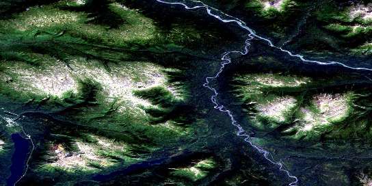 Air photo: Ealue Lake Satellite Image map 104H13 at 1:50,000 Scale