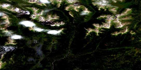 Settea Lake Satellite Map 104I02 at 1:50,000 scale - National Topographic System of Canada (NTS) - Orthophoto