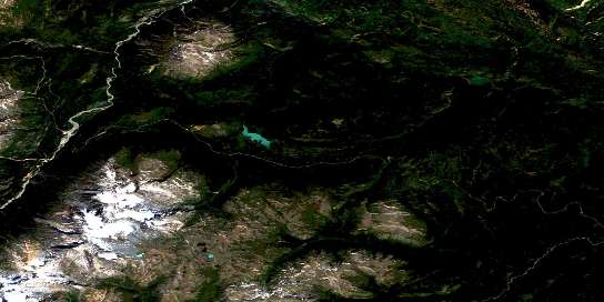 Air photo: Kennicott Lake Satellite Image map 104J04 at 1:50,000 Scale