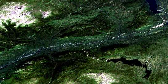 Dease Lake Satellite Map 104J08 at 1:50,000 scale - National Topographic System of Canada (NTS) - Orthophoto